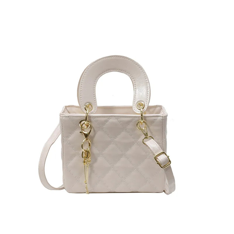 Women's Fashionable Texture Diamond Grid Shoulder Bag