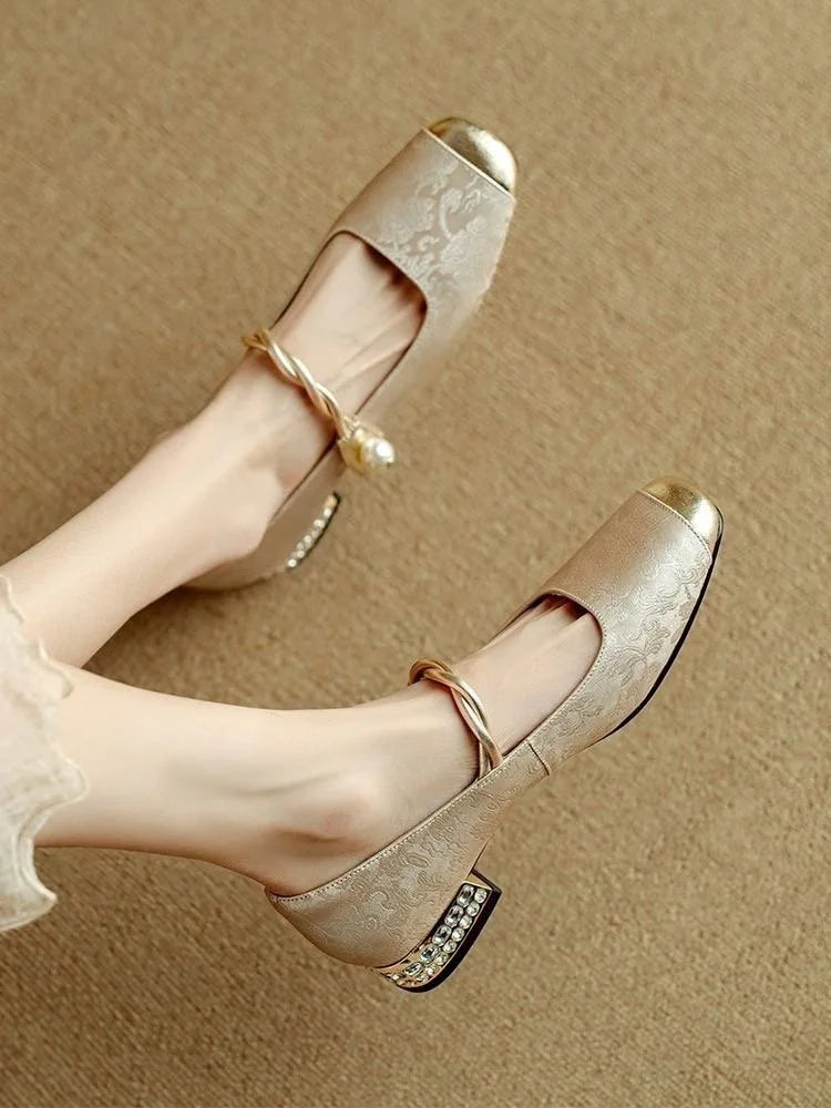 Women's Versatile French Style Shallow Mouth Lightweight Shoes