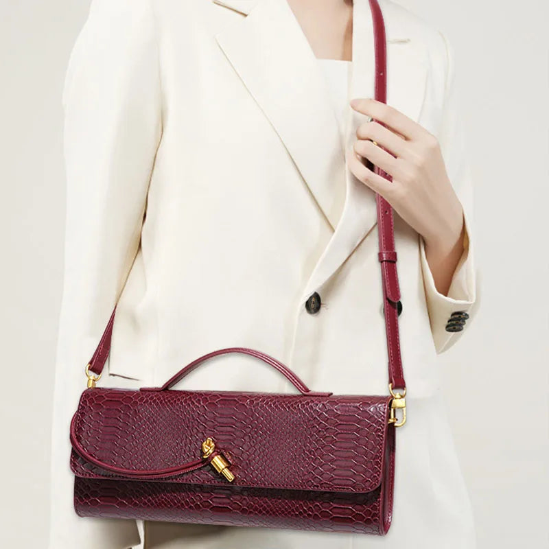 Women's PU Leather Top Handle Long Purse