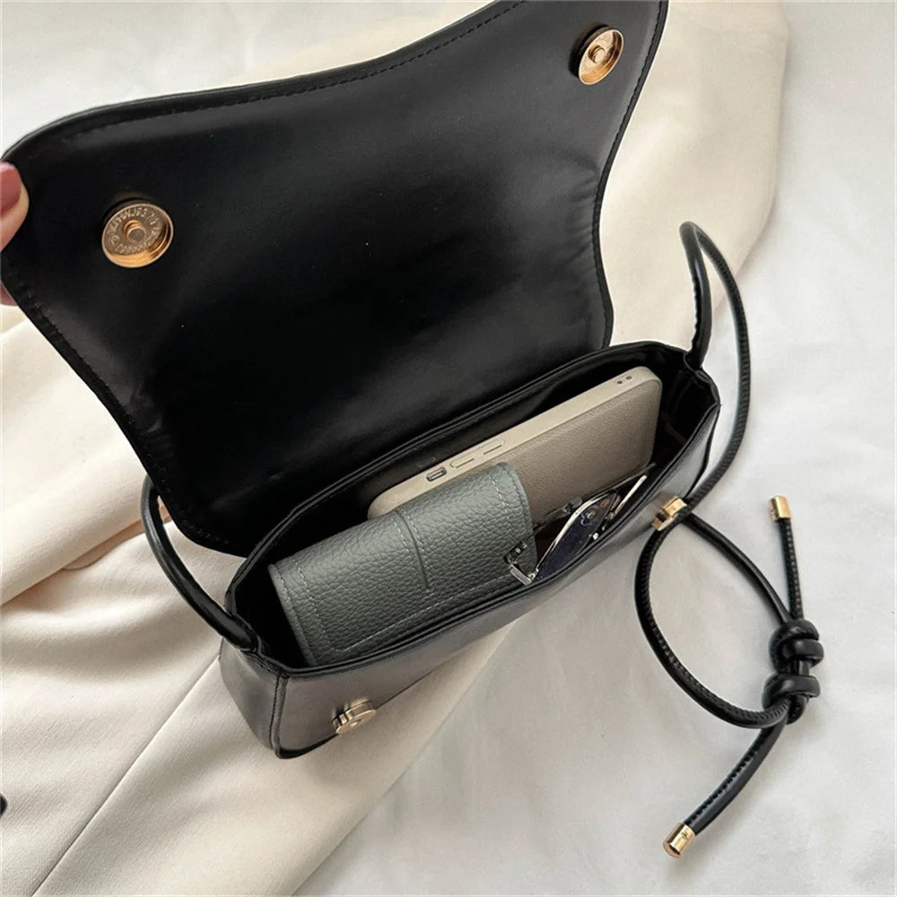 Women's PU Leather Small Top Handle Purse Handbag
