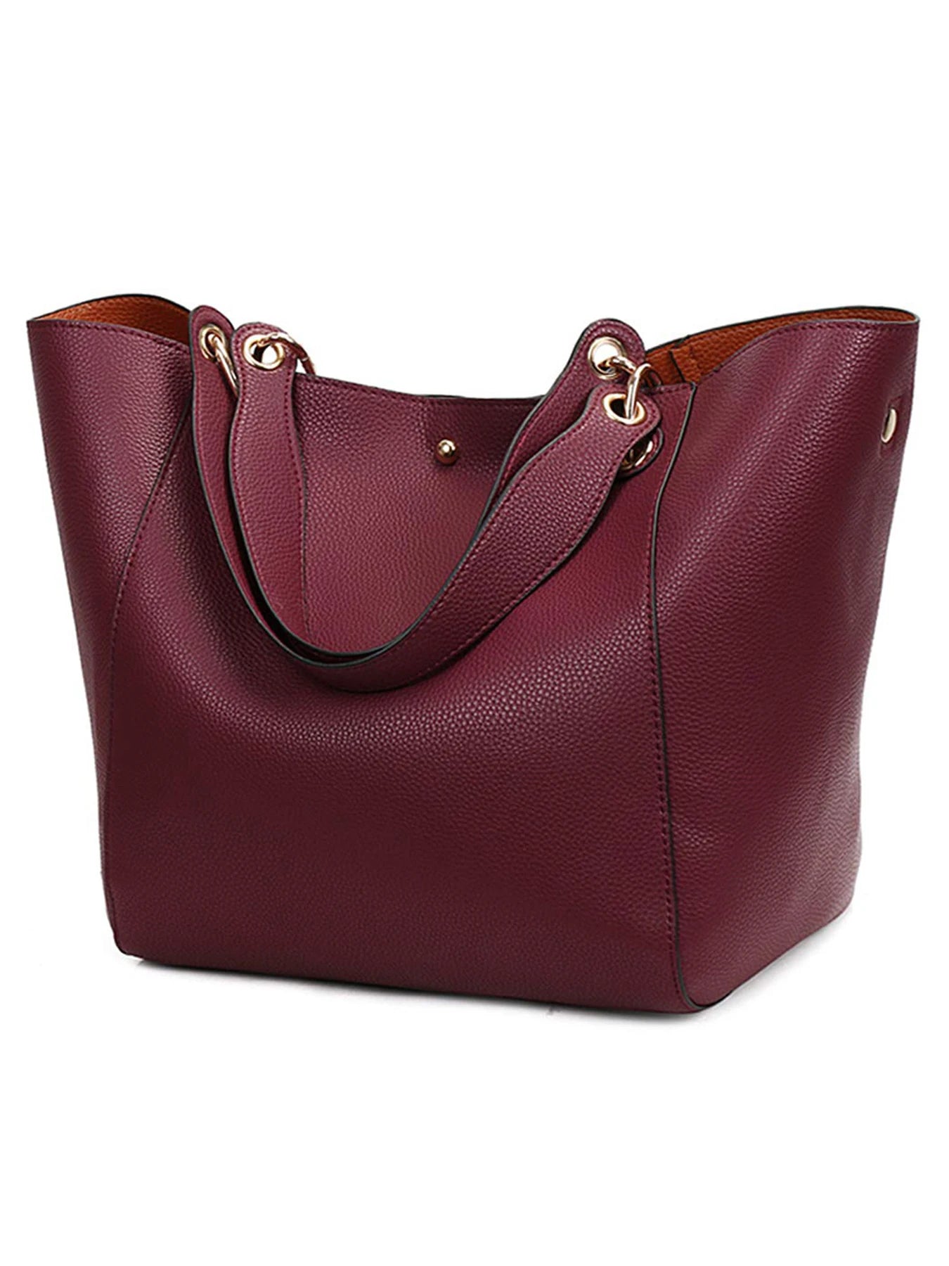 Women Large PU Leather Waterproof Hand Shoulder Bag