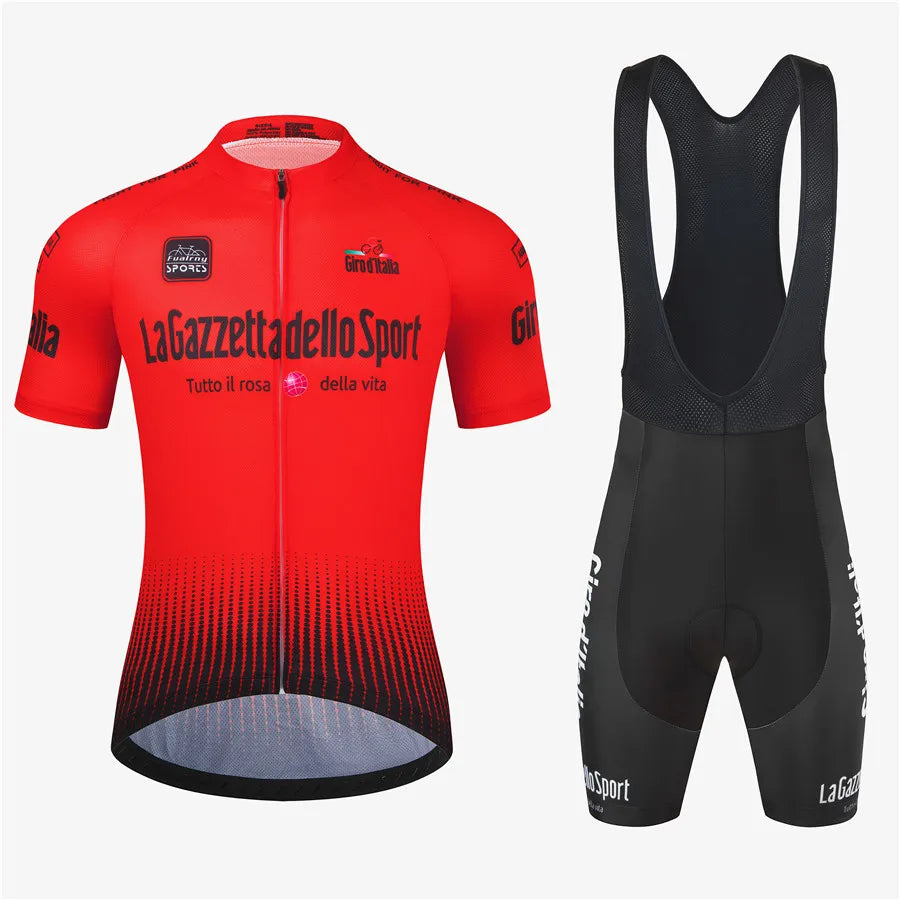 Men's 2Pcs Jersey Short Sleeve Cycling Wear Set