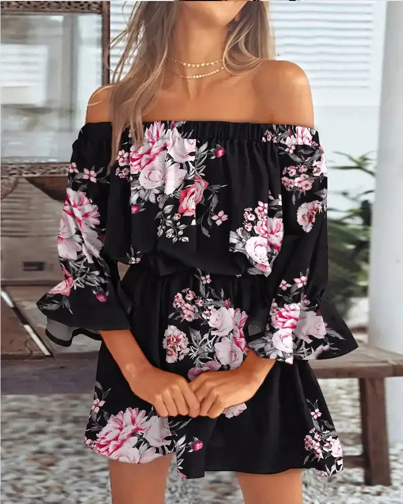Women's Off Shoulder Slash Neck Blouse Tops