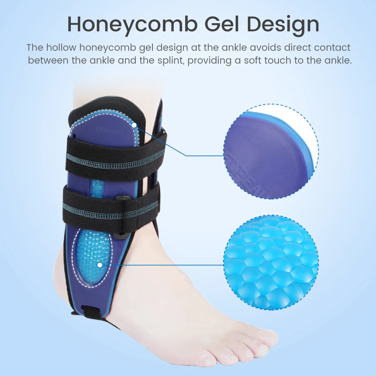 Ankle Splint Brace Foot Support Fracture Sprain Adjustable
