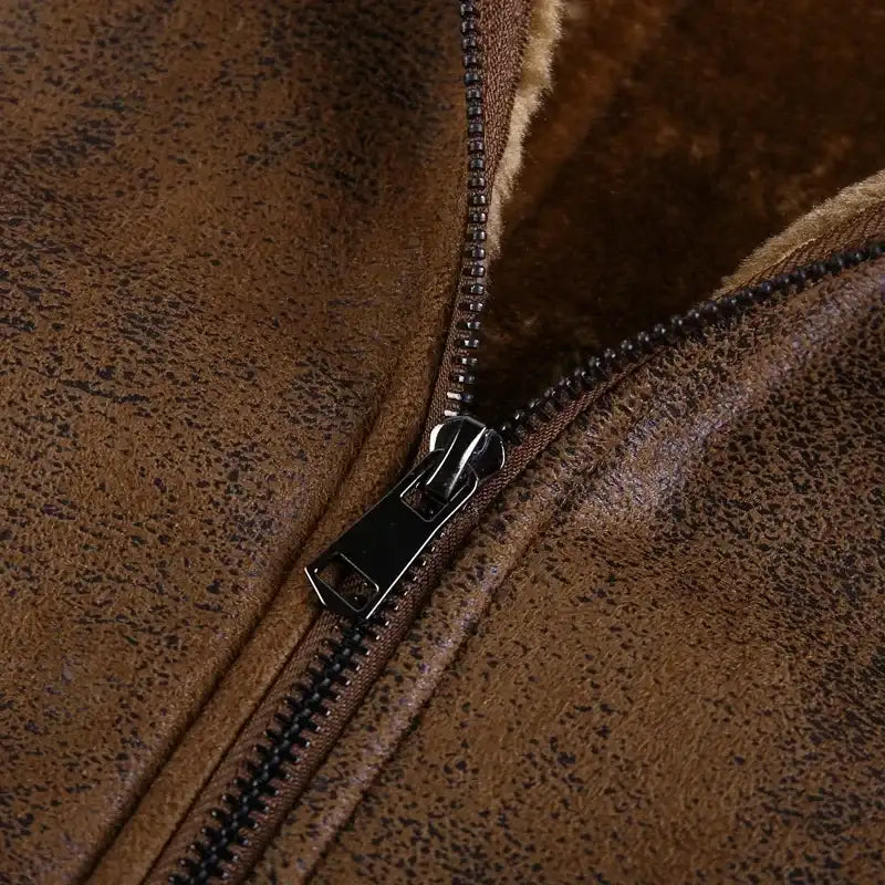 Men's Slim High Quality Genuine Leather Bomber Jacket