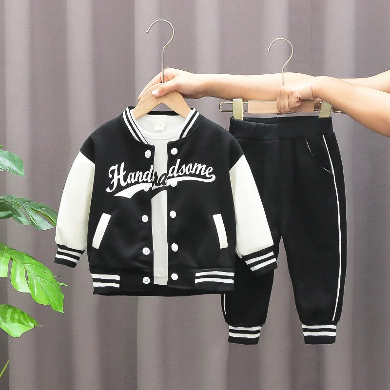 Kids Coat Pants Sports Outfit Set