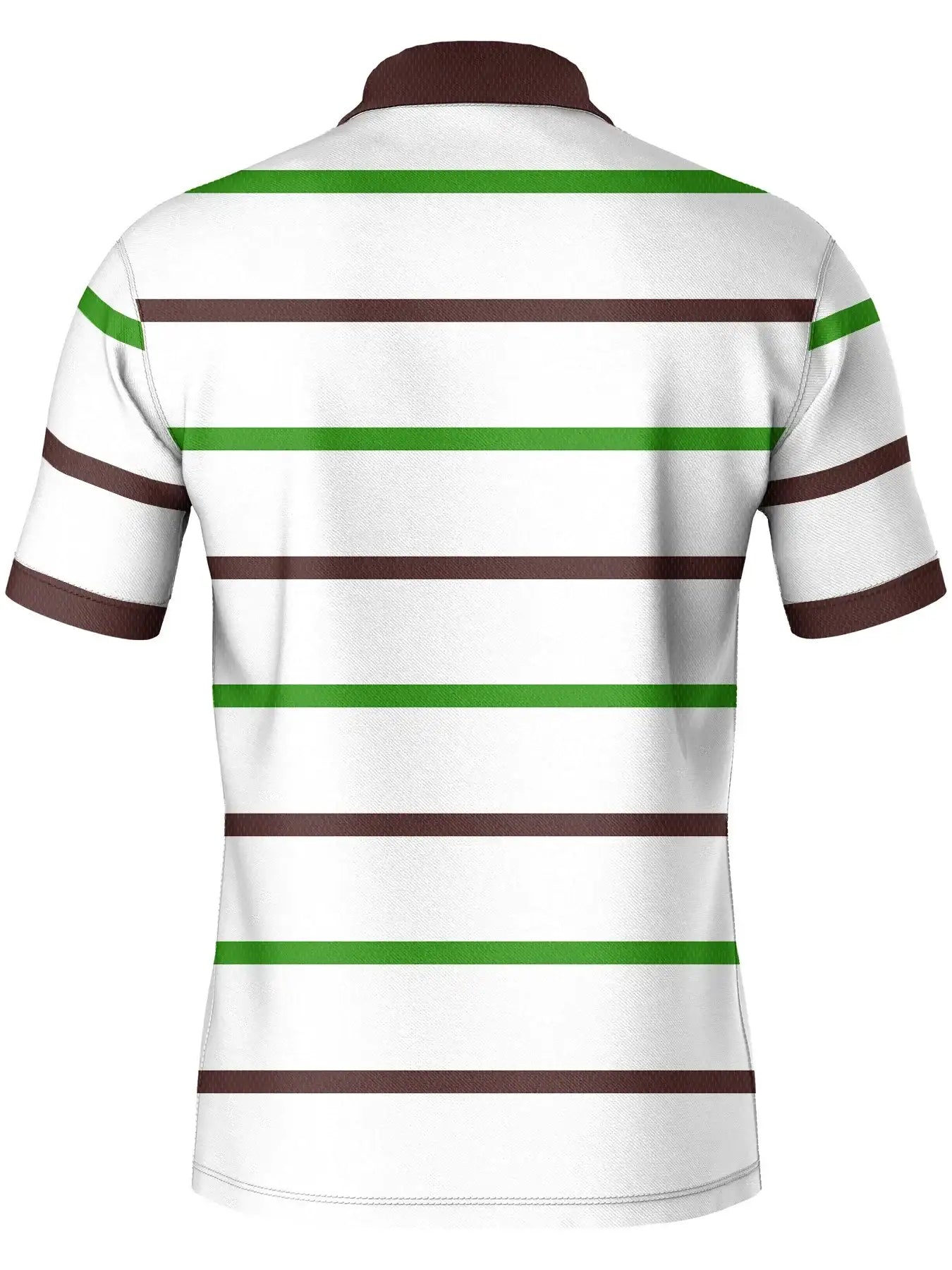 Men's Short Sleeved Striped Breathable Polo T-Shirt