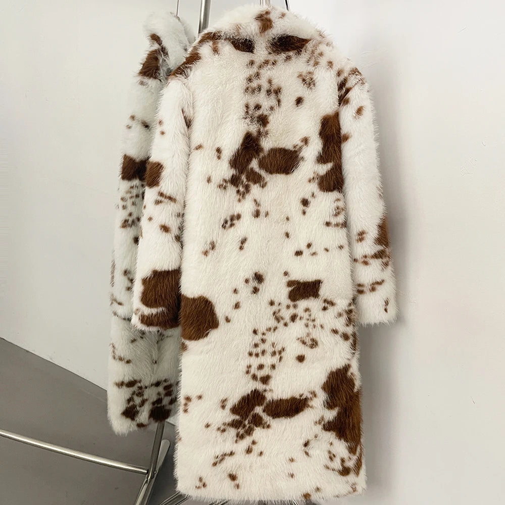 Women's Long Faux Fur Fluffy Thick Coat