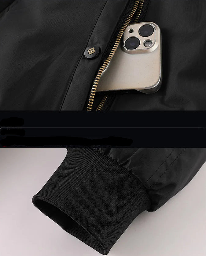 Men's Hooded Zipper Waterproof Thermal Parka Jacket