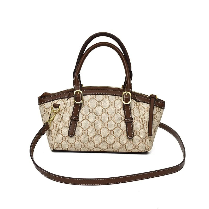 Women's Classic Monogram Print Handheld Satchel Bag