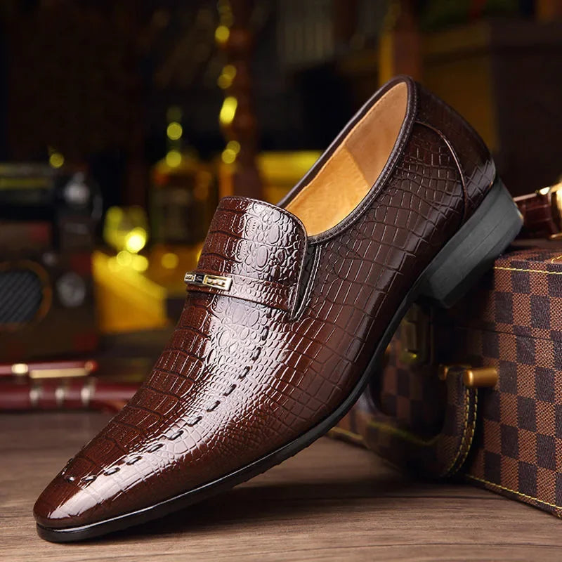 Men's PU Leather Pattern Business Shoes