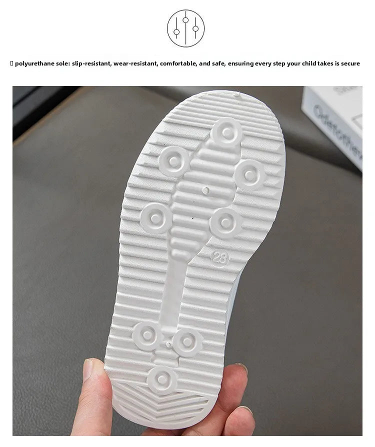 Children's Leather Soft Sole Sneakers