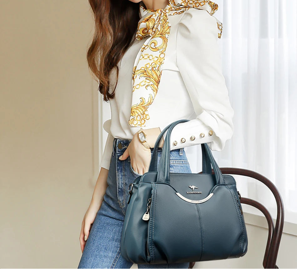 Women's High-Quality Soft Leather Shoulder Handbag
