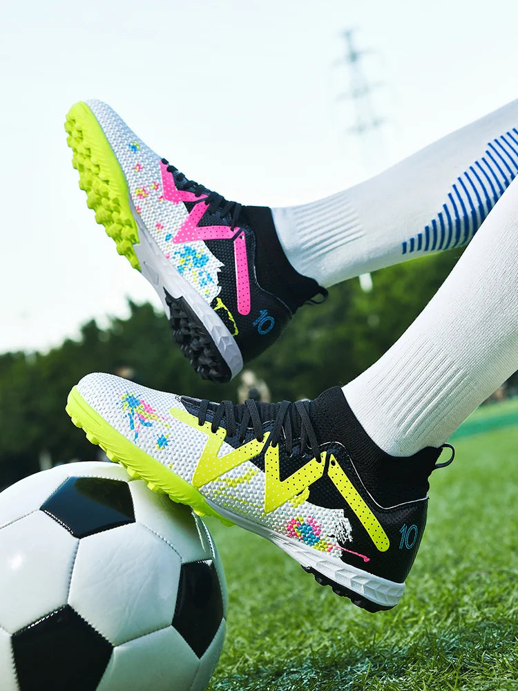 Men's Professional TF Durable Non-Slip Football Soccer Cleats
