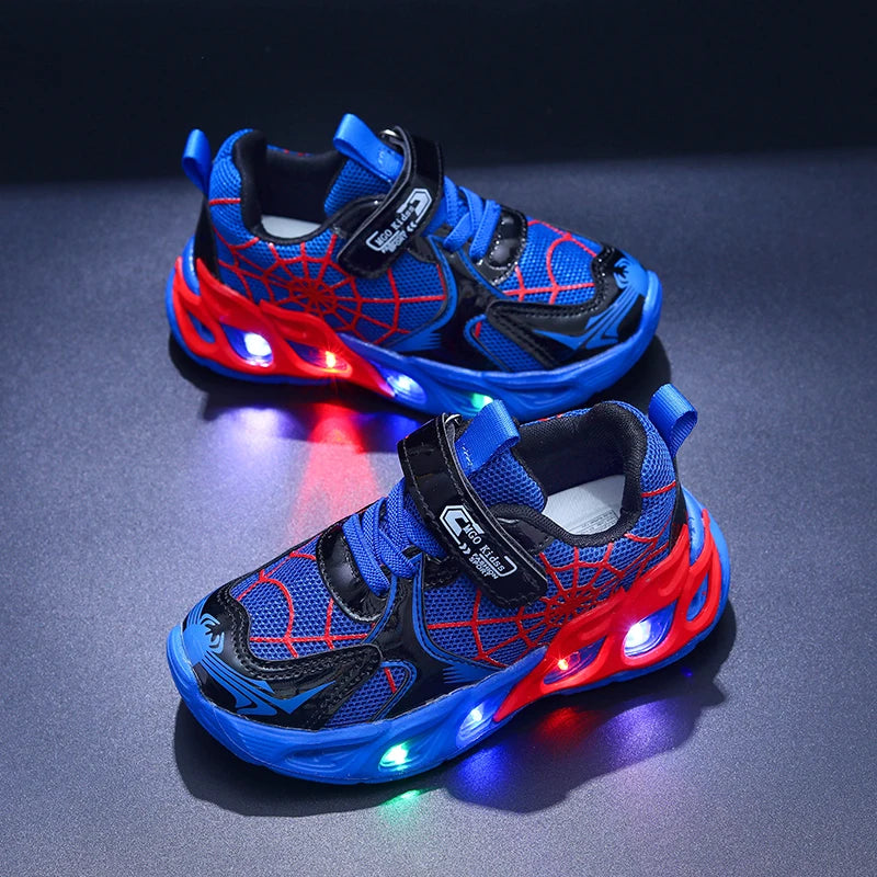 Kids LED Luminous Motion Sensing Breathable Mesh Sneakers