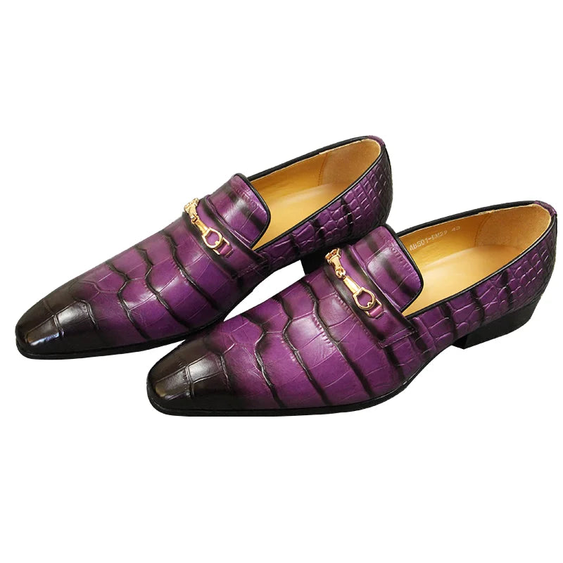 Men's High Quality Cowhide Leather Office Loafers Shoes