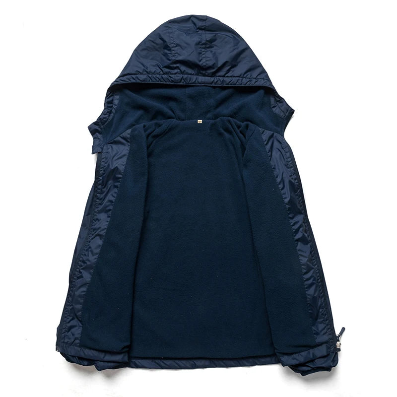 Kids' Double Deck Hoodie Waterproof Windbreaker Jacket