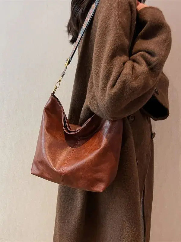 Women's Large Capacity Geometric Wide Shoulder bag