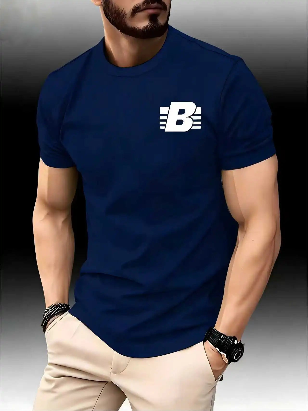 Men's Round Neck Quick Dry Short Sleeve Breathable T-shirt