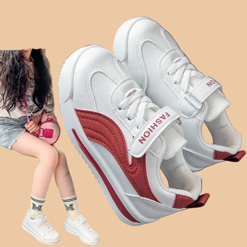 Children's Leather Soft Sole Sneakers