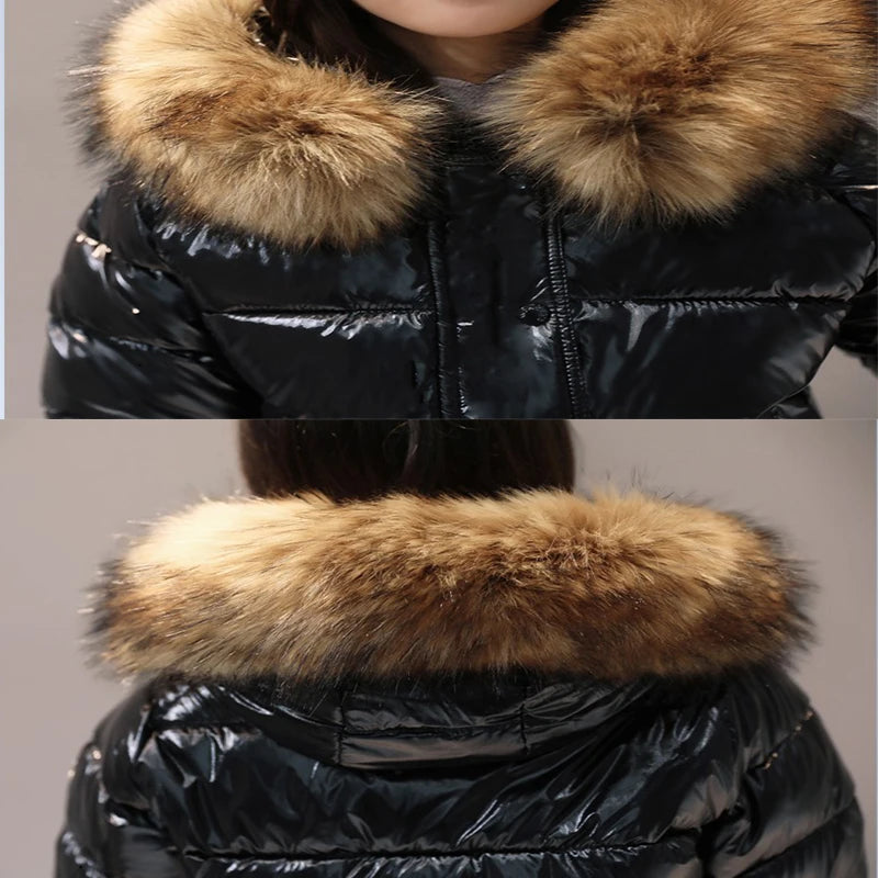 Women's Waterproof Fake Fur Hooded Short Jacket
