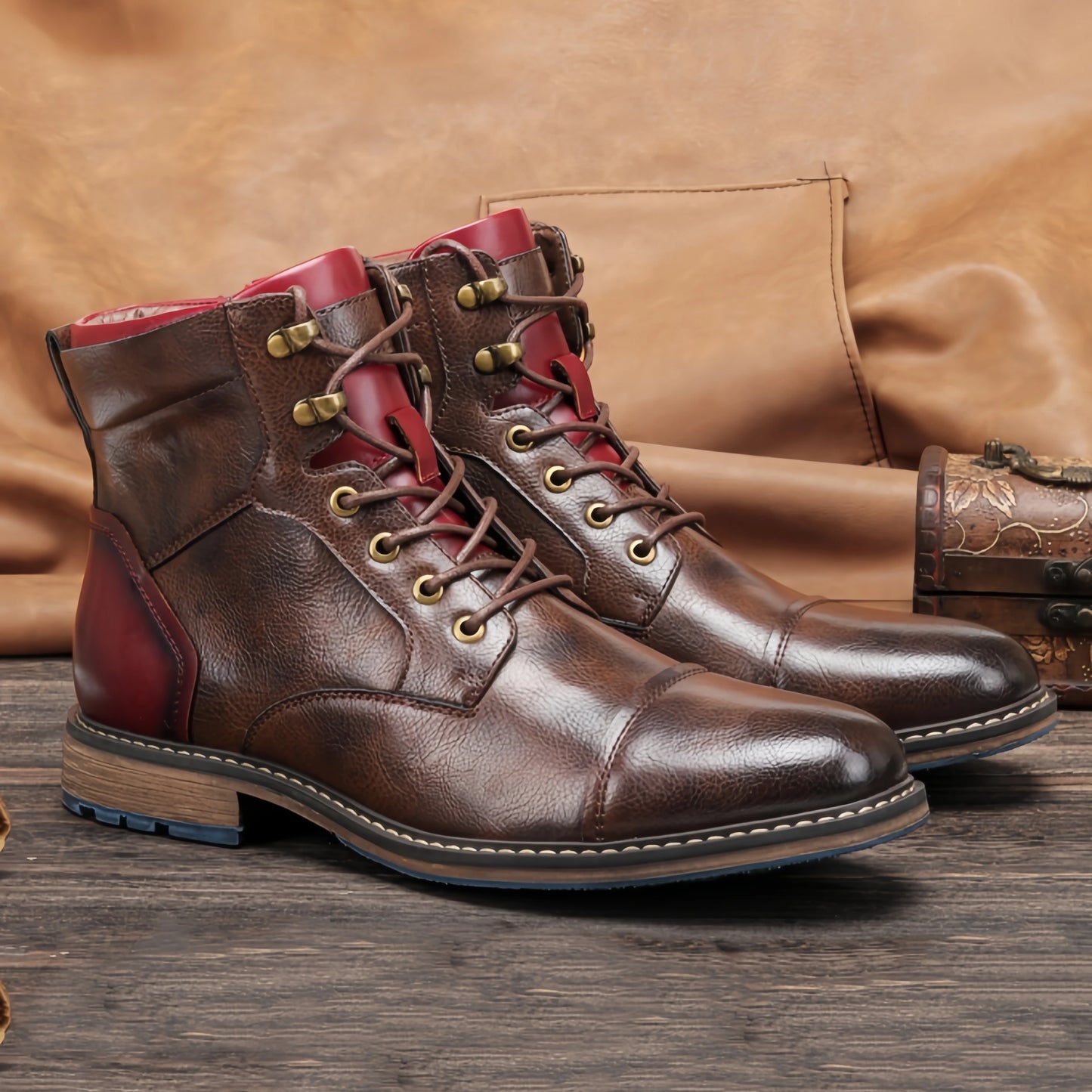 ‌Men's Vintage Outdoor Ankle Comfortable Leather Boots