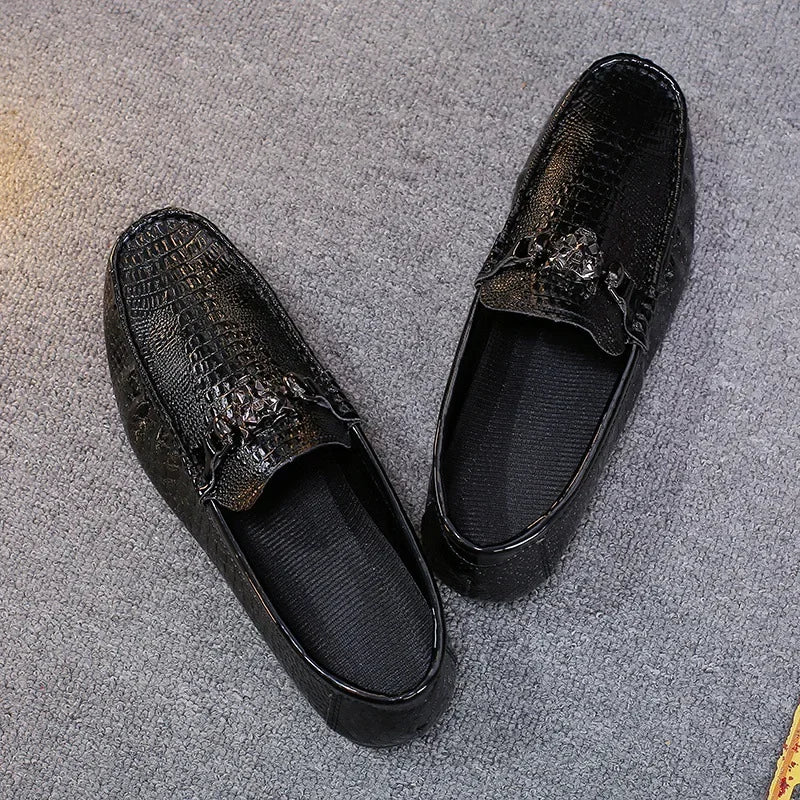 Men's Crocodile Pattern Trendy Breathable Shoes