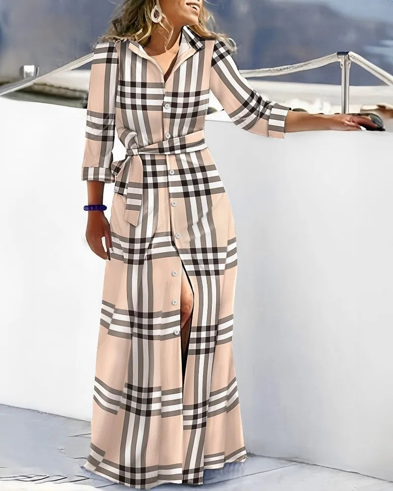Women V-Neck Fashion Elegant Beach Dress