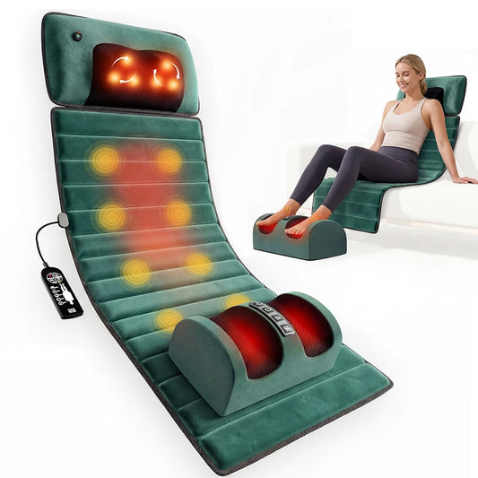 Full Body Massage Mat with Heat Detachable Massager Pad