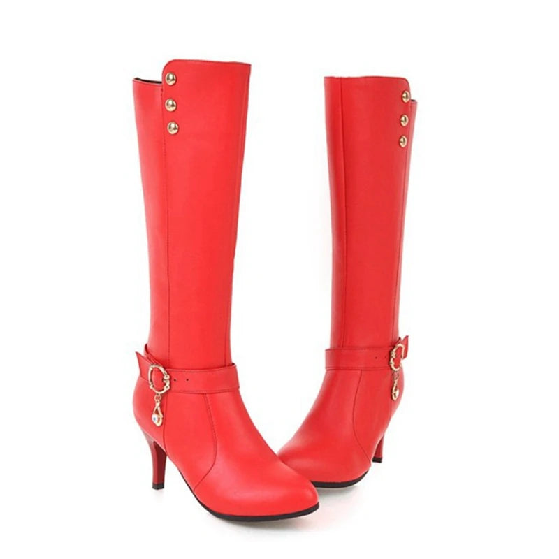 Women's Thin Pointed Toe Knee boots