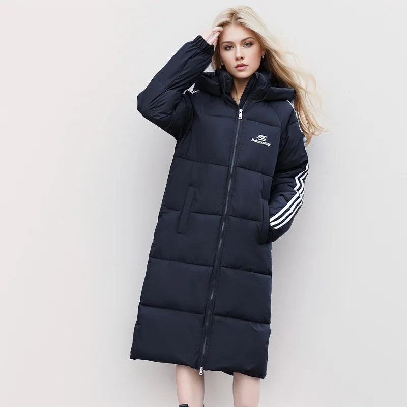 Women's Medium-Length Slim Loose-Fit Cotton-Padded Puffer Coat