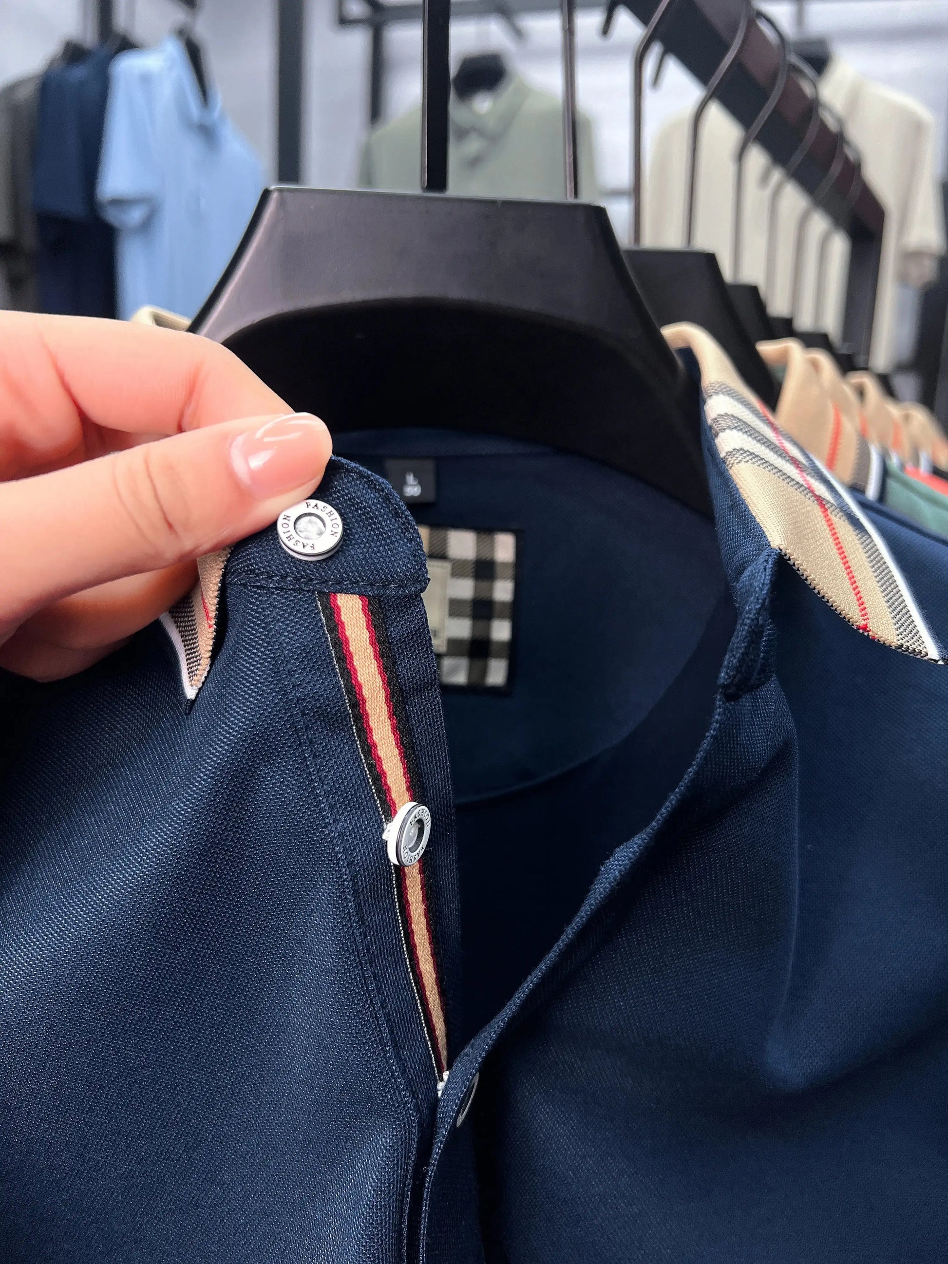 Men's Silk Cotton Short Sleeve Polo T-shirt