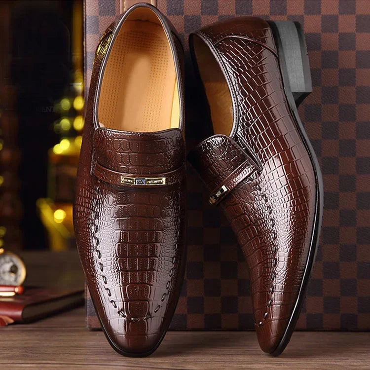 Men's PU Leather Pattern Business Shoes