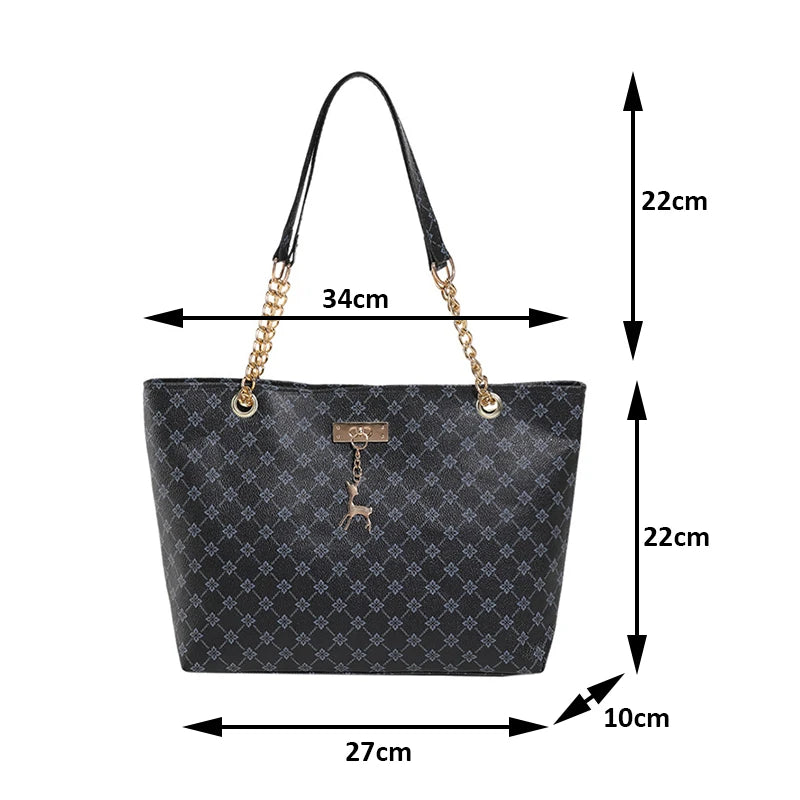 Women's Presbyopia Texture Soft Leather Large Capacity Handbag