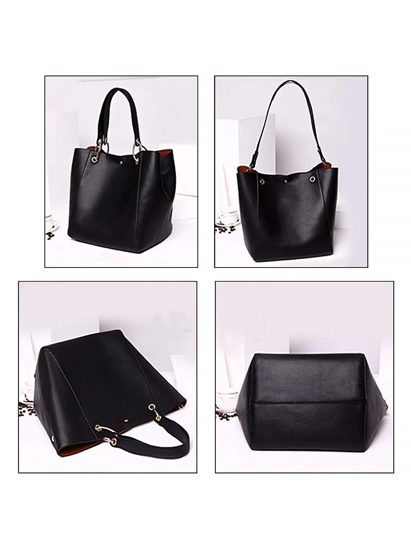 Women Large PU Leather Waterproof Hand Shoulder Bag