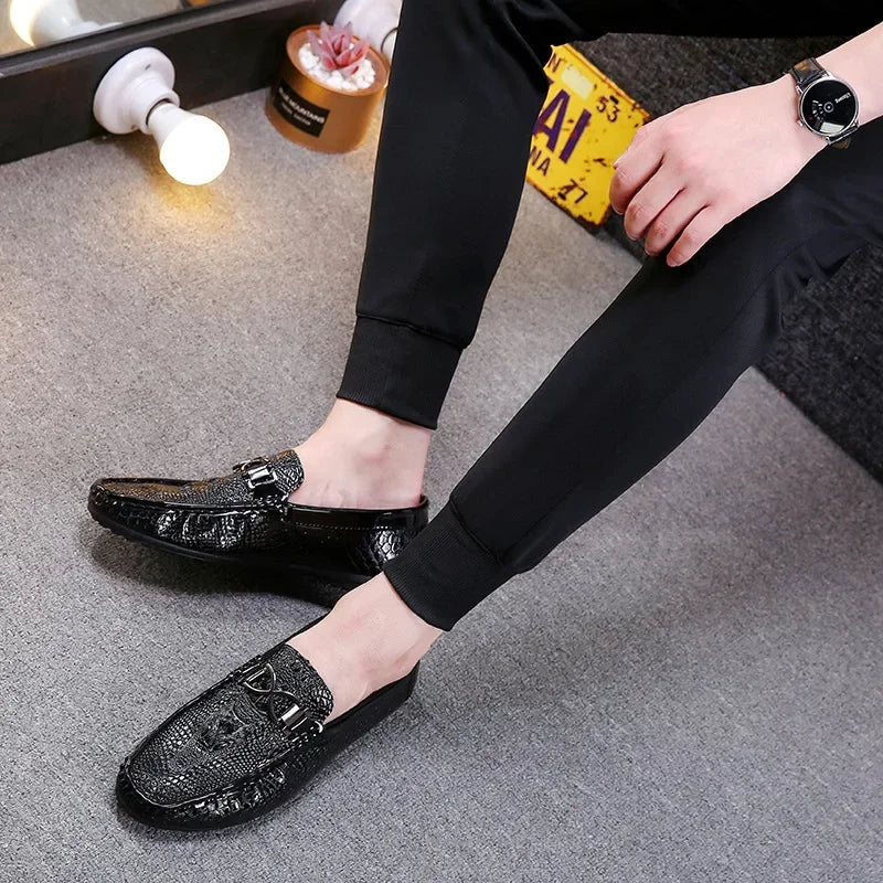 Men's Crocodile Pattern Trendy Breathable Shoes