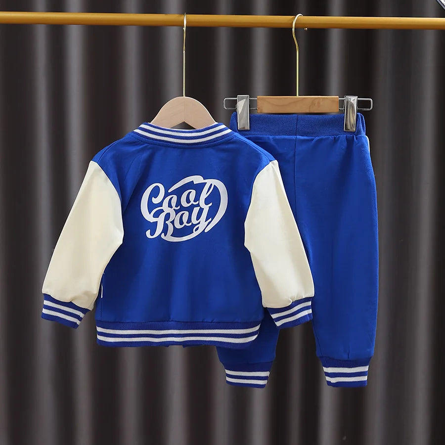 Kids Coat Pants Sports Outfit Set