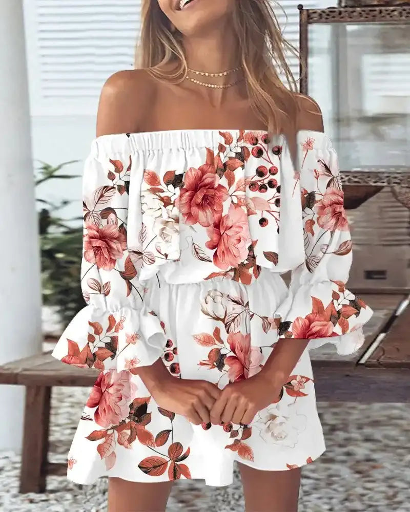 Women's Off Shoulder Slash Neck Blouse Tops