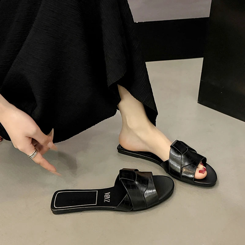 Women's Breathable Flat Soft Comfortable Sandals Slides
