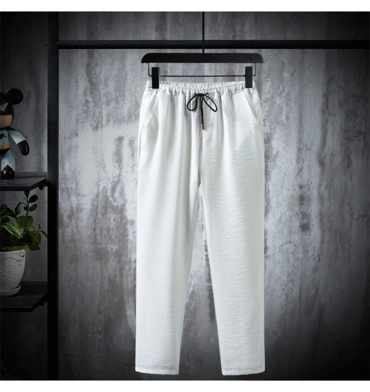 Men's 2PCs Cotton Linen Shirts Pants Set