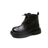 Unisex Kids Ankle Leather Shoes Boots