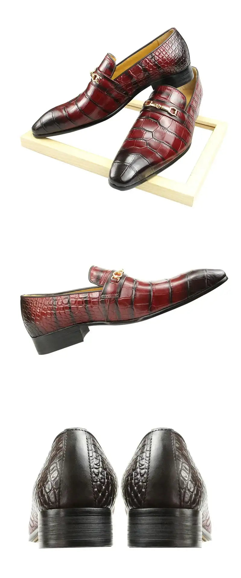 Men's High Quality Cowhide Leather Office Loafers Shoes