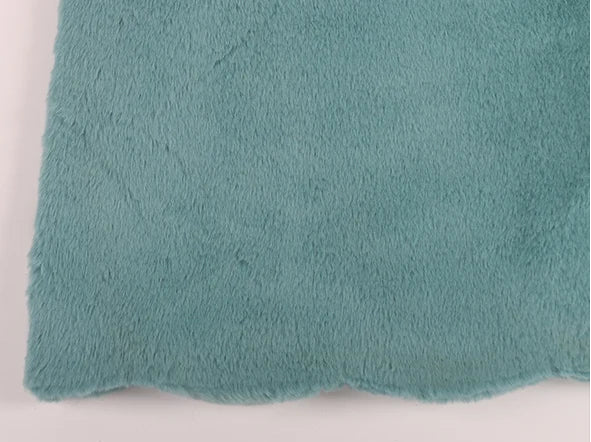 Women's Long Soft Fluffy Faux Rex Rabbit Fur Coat