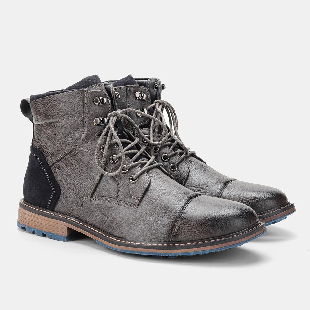 ‌Men's Vintage Outdoor Ankle Comfortable Leather Boots