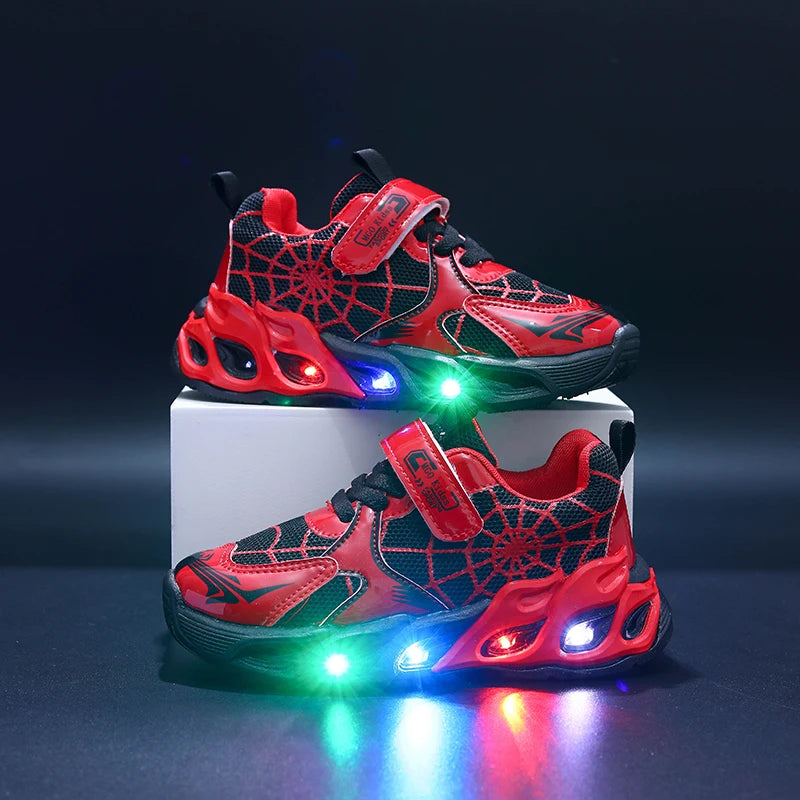 Kids LED Luminous Motion Sensing Breathable Mesh Sneakers