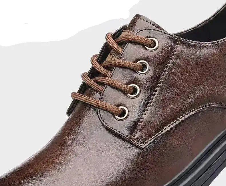 Men's Low Cut Genuine Leather British Retro Style Boots Shoes