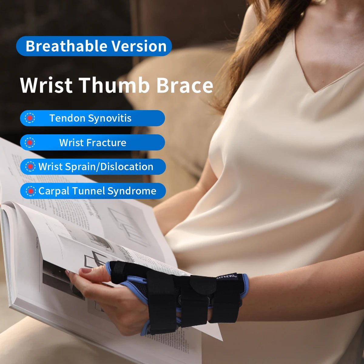 Wrist Brace Thumb Support Breathable Sprain Hand Fixation