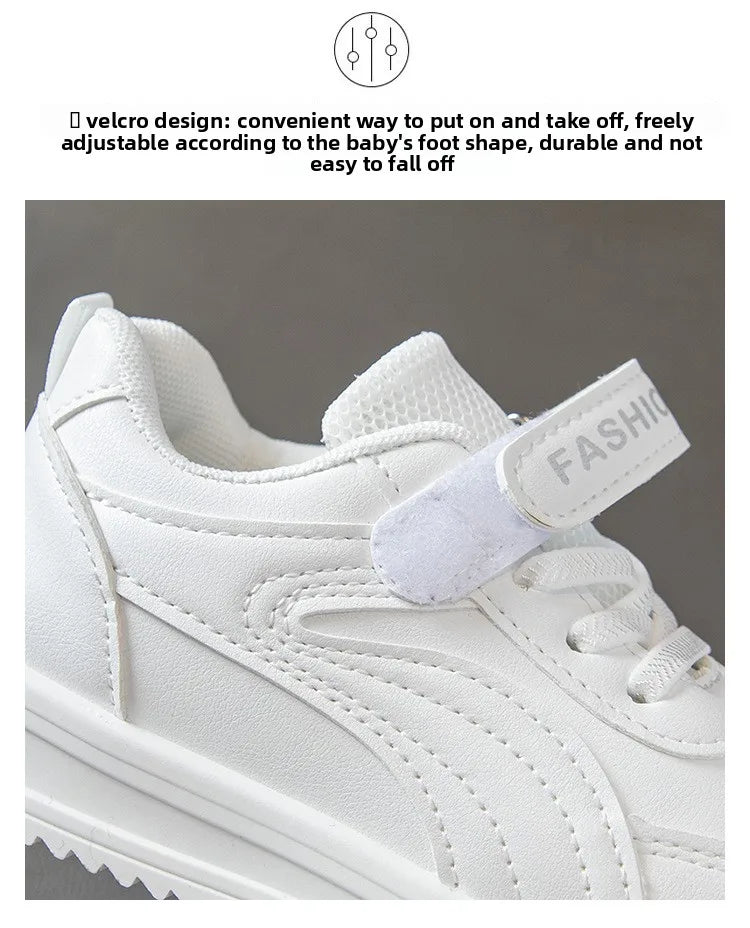 Children's Leather Soft Sole Sneakers