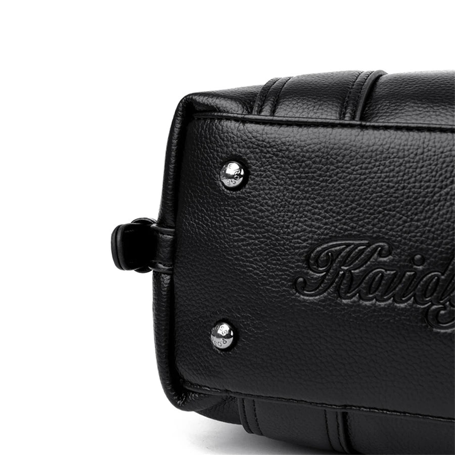 Woman's Luxury Designer Trendy Large Capacity Leather Handbag