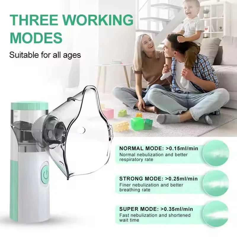 Handheld Portable Mesh Atomizer Silent Inhaler Nebulizer